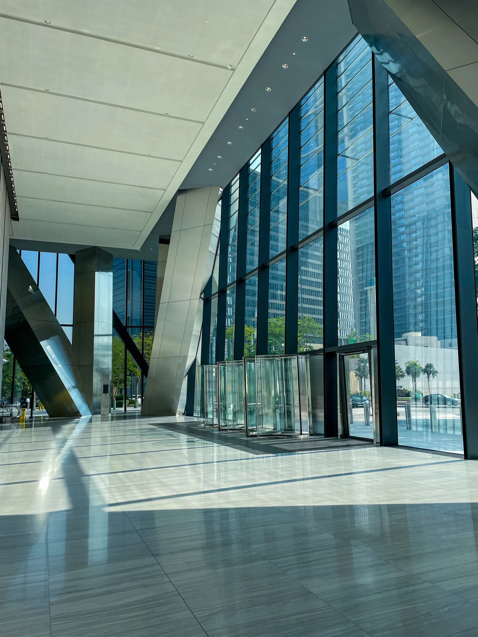 Modern office lobby and workspace